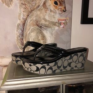 Coach Signature Patent “Nella” Wedge Sandal